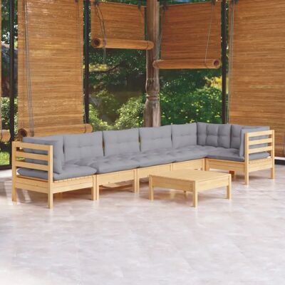 Maisonchic Kiefern-Holz Gartenmöbel-Set - 7-teiliges Gartensitzgruppe Maisonchic Kiefern-Holz Gartenmöbel-Set - 7-teiliges Gartensitzgruppe