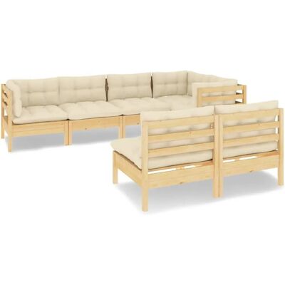 vidaXL Gartenmöbel-Set - Modularer Lounge mit Kissen vidaXL Gartenmöbel-Set - Modularer Lounge mit Kissen