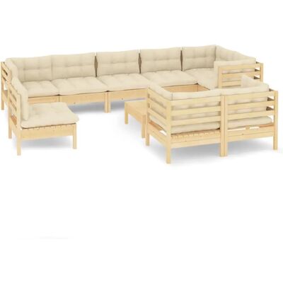 VidaXL Gartenset - Modulares Outdoor-Möbelset mit Kissen VidaXL Gartenset - Modulares Outdoor-Möbelset mit Kissen
