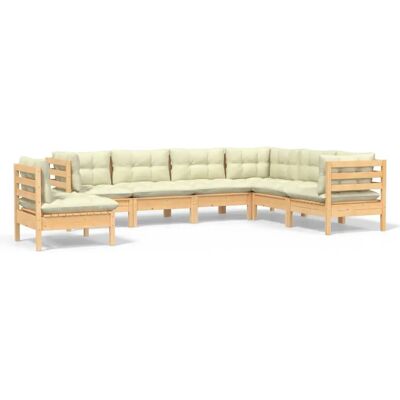vidaXL Gartenmöbel-Set - 7-tlg. modulärer Loungesofa mit Kissen vidaXL Gartenmöbel-Set - 7-tlg. modulärer Loungesofa mit Kissen