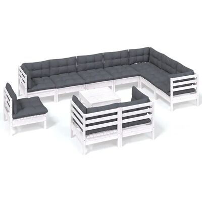 vidaXL Gartenmöbel-Set - Modulares Lounge-Set 11-tlg. vidaXL Gartenmöbel-Set - Modulares Lounge-Set 11-tlg.