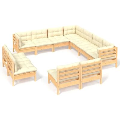 vidaXL 11-tlg. Garten-Lounge-Set - Modular - Braun vidaXL 11-tlg. Garten-Lounge-Set - Modular - Braun