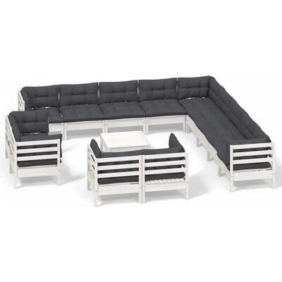 vidaXL Gartenmöbel-Set - 14-tlg. modulares Lounge-Set vidaXL Gartenmöbel-Set - 14-tlg. modulares Lounge-Set