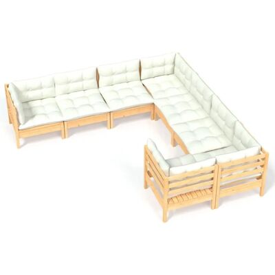 vidaXL Gartenmöbel-Set - Robustes Kiefern Holz - 8 Plätze vidaXL Gartenmöbel-Set - Robustes Kiefern Holz - 8 Plätze
