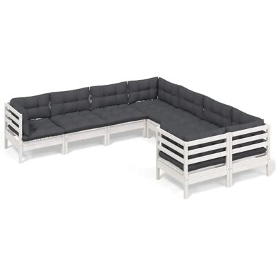 vidaXL 3096972 Gartenmöbel-Set - Modulares Weißer Gartensofa vidaXL 3096972 Gartenmöbel-Set - Modulares Weißer Gartensofa