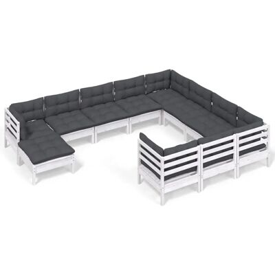 VidaXL 3097044 Gartenmöbelset - Rustikales Holzgartenlounge-Set mit Kissen VidaXL 3097044 Gartenmöbelset - Rustikales Holzgartenlounge-Set mit Kissen