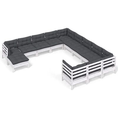VidaXL Gartenmöbel-Set - Kiefernholz, 12 Stück VidaXL Gartenmöbel-Set - Kiefernholz, 12 Stück