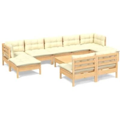 vidaXL Gartenmöbel-Set - Modularer Lounge - Creme vidaXL Gartenmöbel-Set - Modularer Lounge - Creme