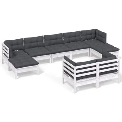 Zestaw Mebli Ogrodowych VidaXL - Sofa Modułowa z Poduszkami Zestaw Mebli Ogrodowych VidaXL - Sofa Modułowa z Poduszkami