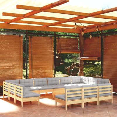 vidaXL Gartensofa-Set - Modulares Outdoor-Möbel vidaXL Gartensofa-Set - Modulares Outdoor-Möbel