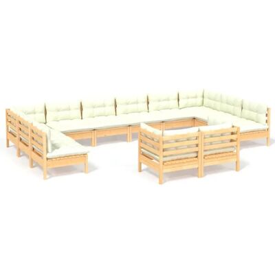 vidaXL Gartenset - Robustes Kiefernholz, Kissen, Modular vidaXL Gartenset - Robustes Kiefernholz, Kissen, Modular