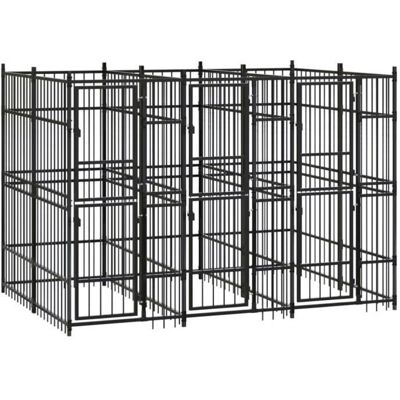 vidaXL Udendørs Hundegård i Stål 5,53 m - Hundehus & Indhegning vidaXL Udendørs Hundegård i Stål 5,53 m - Hundehus & Indhegning