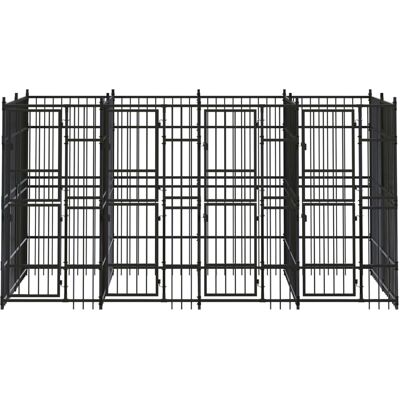 vidaXL Buiten Hond Kennel Staal 7.37 m - Hondenhuis vidaXL Buiten Hond Kennel Staal 7.37 m - Hondenhuis