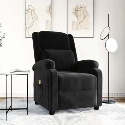 fa vidaXL Fauteuil de massage en velours inclinable - Fonction relaxation et massage - Publicité fa vidaXL Fauteuil de massage en velours inclinable - Fonction relaxation et massage - Publicité