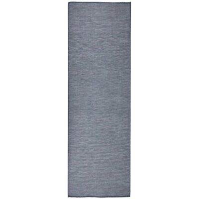 vidaXL Blau 80x250 cm Outdoor Flatweave Teppich - Bodenteppich vidaXL Blau 80x250 cm Outdoor Flatweave Teppich - Bodenteppich
