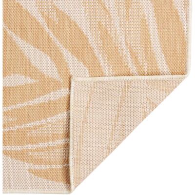 vidaXL Gelber Blattmuster-Teppich 80x250 cm - Outdoor-Teppich vidaXL Gelber Blattmuster-Teppich 80x250 cm - Outdoor-Teppich