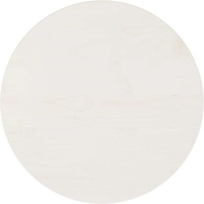 vidaXL Plateau de Table Rond en Pin Massif Blanc - Publicité vidaXL Plateau de Table Rond en Pin Massif Blanc - Publicité
