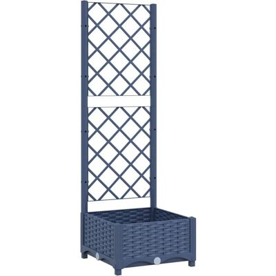 vidaXL Gartenblumenkübel mit Rankgitter Dunkelgrau - Gartenpflanzkübel vidaXL Gartenblumenkübel mit Rankgitter Dunkelgrau - Gartenpflanzkübel