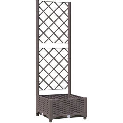 vidaXL Gartenblumenkübel mit Rankgitter Braun - Gartenblumenkübel vidaXL Gartenblumenkübel mit Rankgitter Braun - Gartenblumenkübel