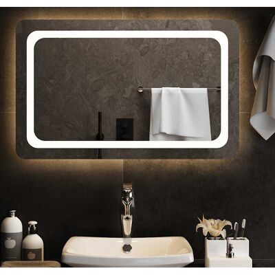 Miroir de salle de bain LED vidaXL 80x50 cm - Étanche - Publicité Miroir de salle de bain LED vidaXL 80x50 cm - Étanche - Publicité