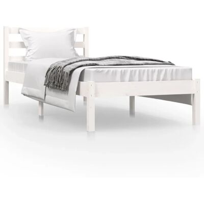vidaXL Witte 75x190cm Bedframe - Slaapkamermeubels vidaXL Witte 75x190cm Bedframe - Slaapkamermeubels