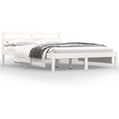 vidaXL 810401 Weißes Kiefer Bettgestell - Bettgestell für 120x190 cm Matratze vidaXL 810401 Weißes Kiefer Bettgestell - Bettgestell für 120x190 cm Matratze