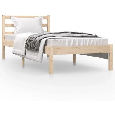 vidaXL Bettgestell - Holzunterstützung für 120x200 cm Matratze - Rustikale Oberfläche vidaXL Bettgestell - Holzunterstützung für 120x200 cm Matratze - Rustikale Oberfläche