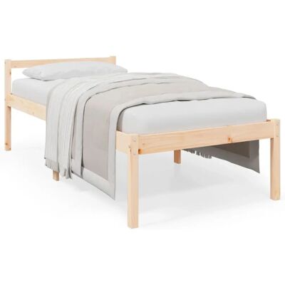 vidaXL Bett - 90x190 cm Massives Kiefernholzrahmen vidaXL Bett - 90x190 cm Massives Kiefernholzrahmen