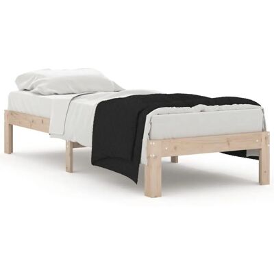 vidaXL Massivholz Kiefer Bettgestell - Kleines Einzelbett - 75x190 cm vidaXL Massivholz Kiefer Bettgestell - Kleines Einzelbett - 75x190 cm