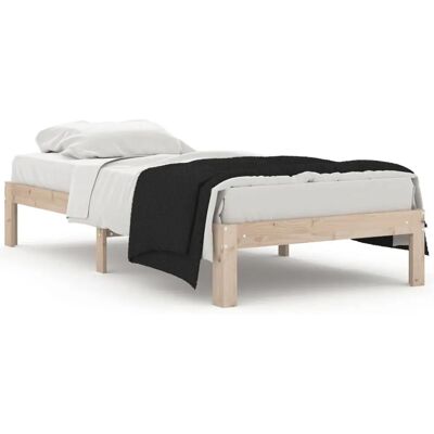vidaXL 810330 Bedframe - Massief dennenhout - Enkel - Bruin vidaXL 810330 Bedframe - Massief dennenhout - Enkel - Bruin