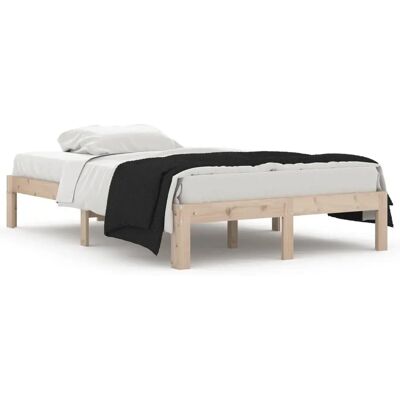 vidaXL 810335 Holzbettrahmen - Rustik stabiles Bett für 120x190 cm Matratze vidaXL 810335 Holzbettrahmen - Rustik stabiles Bett für 120x190 cm Matratze