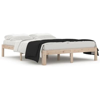 vidaXL Massive Kiefernholz Bettgestell - 140x190 cm - Bettgestell vidaXL Massive Kiefernholz Bettgestell - 140x190 cm - Bettgestell