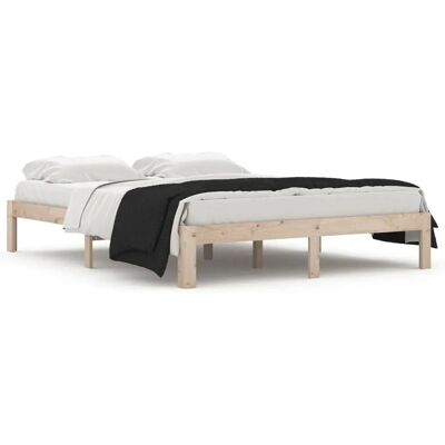 vidaXL Bettgestell 150x200 cm - Massives Kiefernholz Könsgröße Braun vidaXL Bettgestell 150x200 cm - Massives Kiefernholz Könsgröße Braun