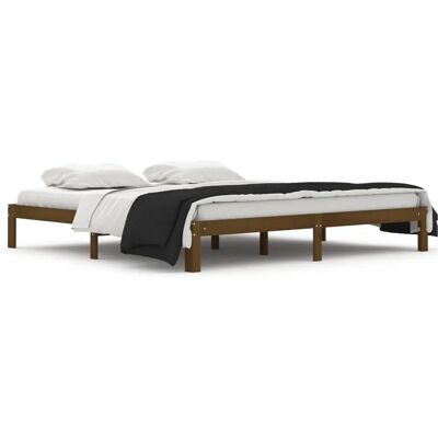 vidaXL 810388 Hunajainen täysi mäntylauta sänky 200x200cm - Sänky vidaXL 810388 Hunajainen täysi mäntylauta sänky 200x200cm - Sänky