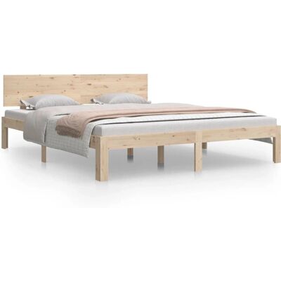 vidaXL Bettgestell mit 160x200cm Massivkiefernholz vidaXL Bettgestell mit 160x200cm Massivkiefernholz