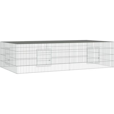 vidaXL Kaninchenkäfig 220x110x55 cm Verzinktes Eisen - Kaninchenkäfig vidaXL Kaninchenkäfig 220x110x55 cm Verzinktes Eisen - Kaninchenkäfig