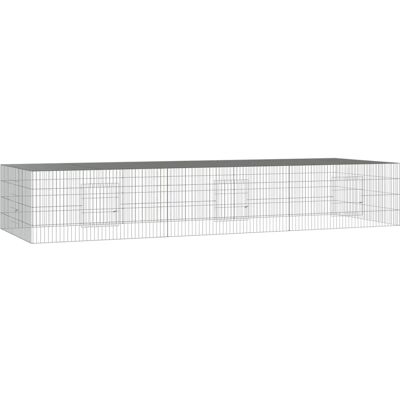 vidaXL Modell 325x109x54 cm Silber Verzinkte Eisen Kaninchenkäfig - Kaninchengehege vidaXL Modell 325x109x54 cm Silber Verzinkte Eisen Kaninchenkäfig - Kaninchengehege