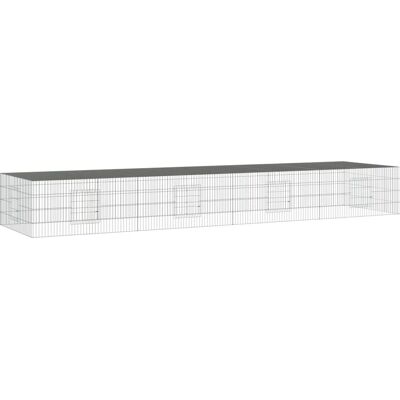 vidaXL Konijnenkooi Gegalvaniseerd ijzer 433x109x54cm - Omheining vidaXL Konijnenkooi Gegalvaniseerd ijzer 433x109x54cm - Omheining
