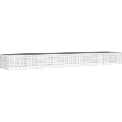 vidaXL Kaninchengehege Verzinkt Eisen 541x109x54 cm - Kleintiergehege vidaXL Kaninchengehege Verzinkt Eisen 541x109x54 cm - Kleintiergehege