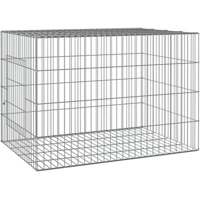 vidaXL Kaninchengehege 78x54x54 cm Verzinktes Eisen vidaXL Kaninchengehege 78x54x54 cm Verzinktes Eisen