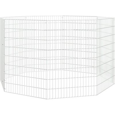 vidaXL Tiergehege 54x80 cm 8 Paneele Verzinkt vidaXL Tiergehege 54x80 cm 8 Paneele Verzinkt