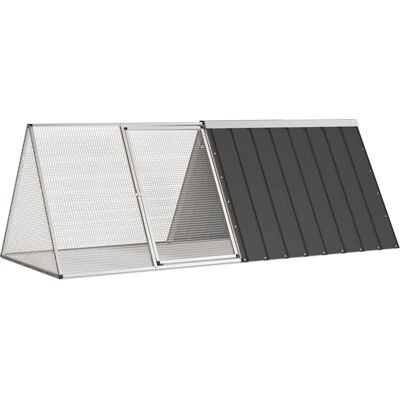 vidaXL Kaninchenbur - Galvaniseret stål - Antracit - 201,5x80,5x71 cm vidaXL Kaninchenbur - Galvaniseret stål - Antracit - 201,5x80,5x71 cm