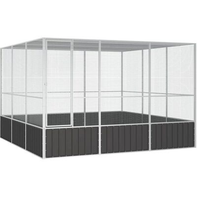 vidaXL Fuglebur Galvaniseret Stål Aviary - Stor og Holdbar vidaXL Fuglebur Galvaniseret Stål Aviary - Stor og Holdbar