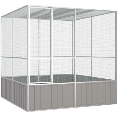 vidaXL Fuglebur af Galvaniseret Stål - Stor Udendørs Voliere vidaXL Fuglebur af Galvaniseret Stål - Stor Udendørs Voliere