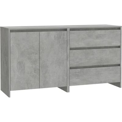 vidaXL Beton Grijs 2-delig Dressoir - Modern Opbergmeubel vidaXL Beton Grijs 2-delig Dressoir - Modern Opbergmeubel