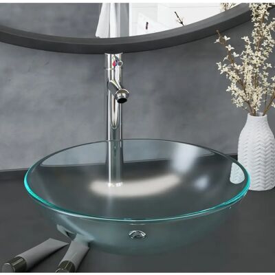 MAISONCHIC Modell 3310 - Elegantes Waschbecken mit Glas MAISONCHIC Modell 3310 - Elegantes Waschbecken mit Glas
