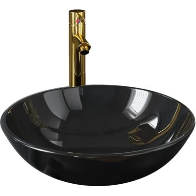 vidaXL Badezimmer Waschbecken mit Armatur und Push-Drain - Badezimmer Waschbecken vidaXL Badezimmer Waschbecken mit Armatur und Push-Drain - Badezimmer Waschbecken