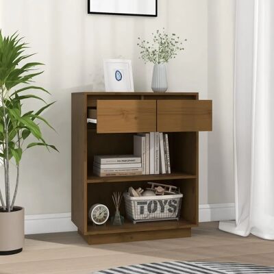 vidaXL Massives Kiefernholz Konsole - 60x34x75 cm - Konsole vidaXL Massives Kiefernholz Konsole - 60x34x75 cm - Konsole