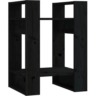 vidaXL Schwarzes Bücherregal aus Massivem Kiefernholz - Bücherregal vidaXL Schwarzes Bücherregal aus Massivem Kiefernholz - Bücherregal