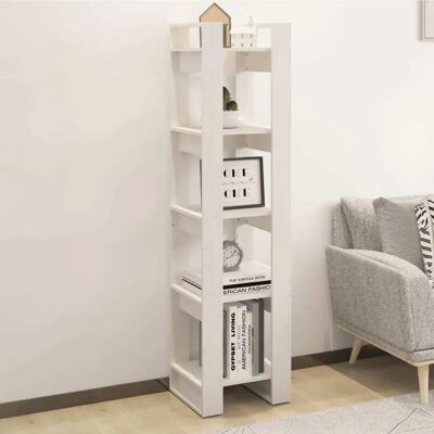 vidaXL Bibliothèque en Pin Blanc - Paravent 41x35x160cm - Publicité vidaXL Bibliothèque en Pin Blanc - Paravent 41x35x160cm - Publicité